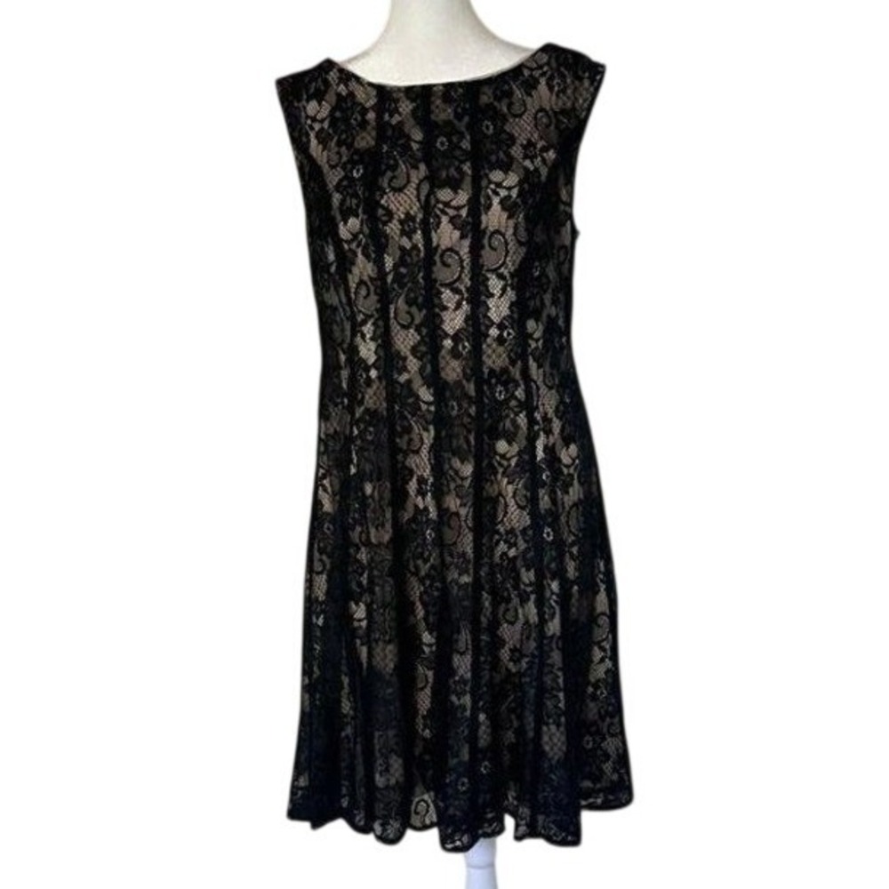 Level Eight Plus Knee Length Dress Size‎ 14W Black Lace 90s Grunge Romantic Goth